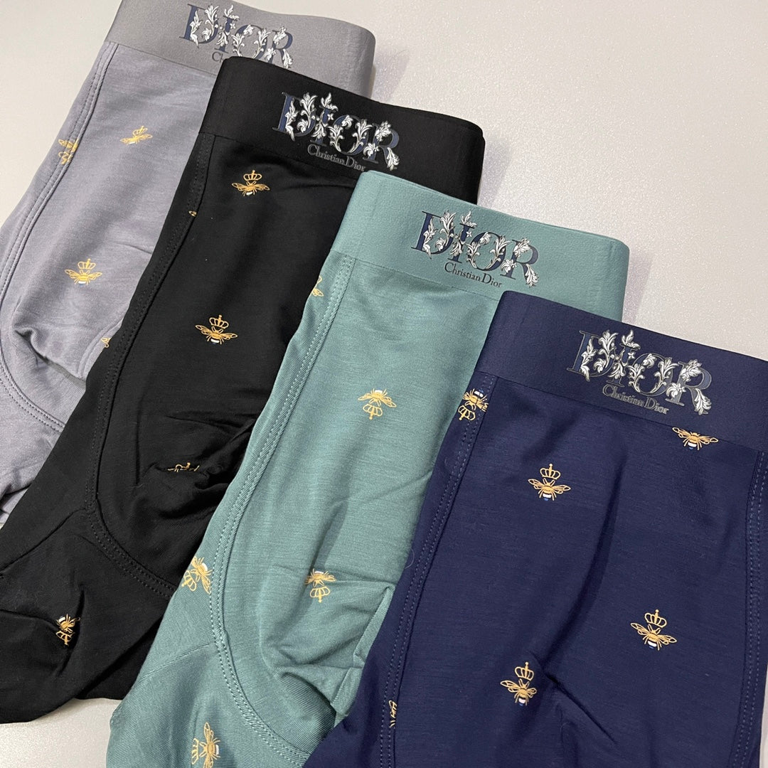 Dior Visible Waistband, Colour And Emblem Details Men's Boxer Briefs - 3-Piece Box