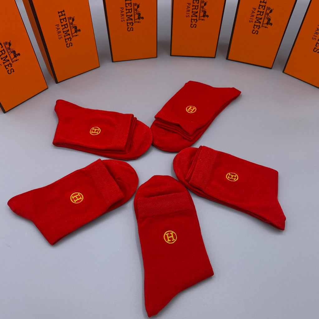Hermes Crew Socks - 5-Pair Pack