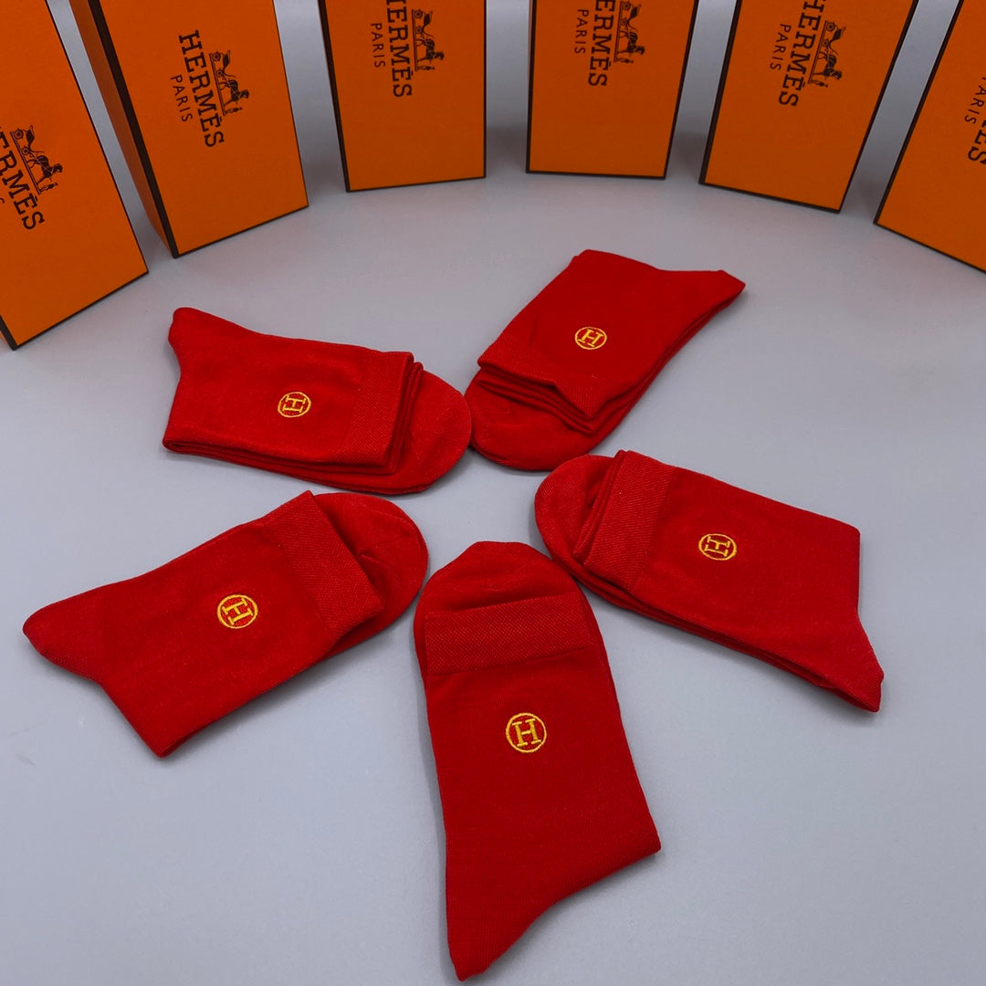 Hermes Crew Socks - 5-Pair Pack