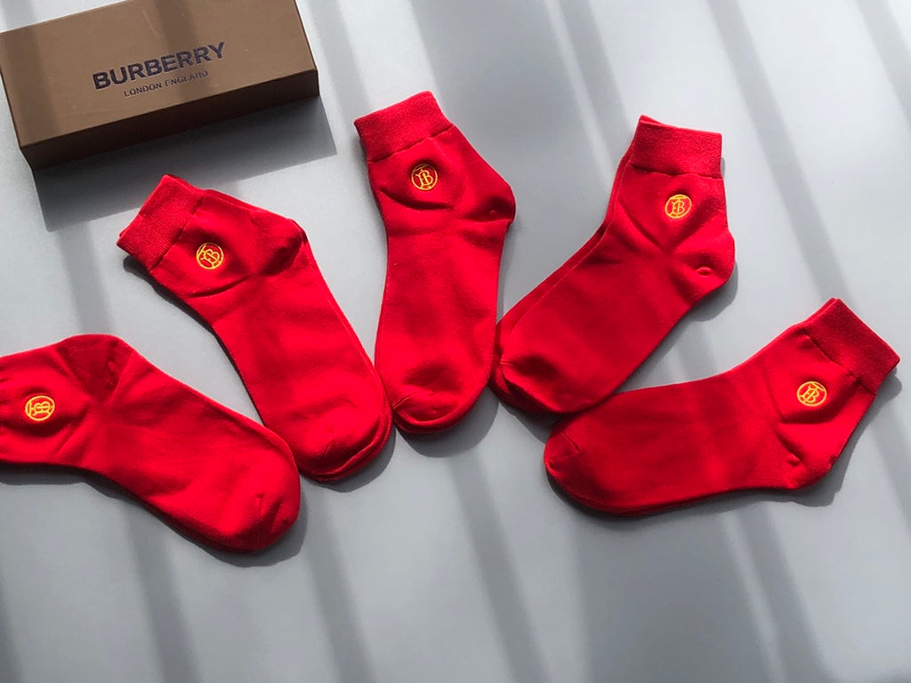 Burberry Crew Socks - 5-Pair Pack