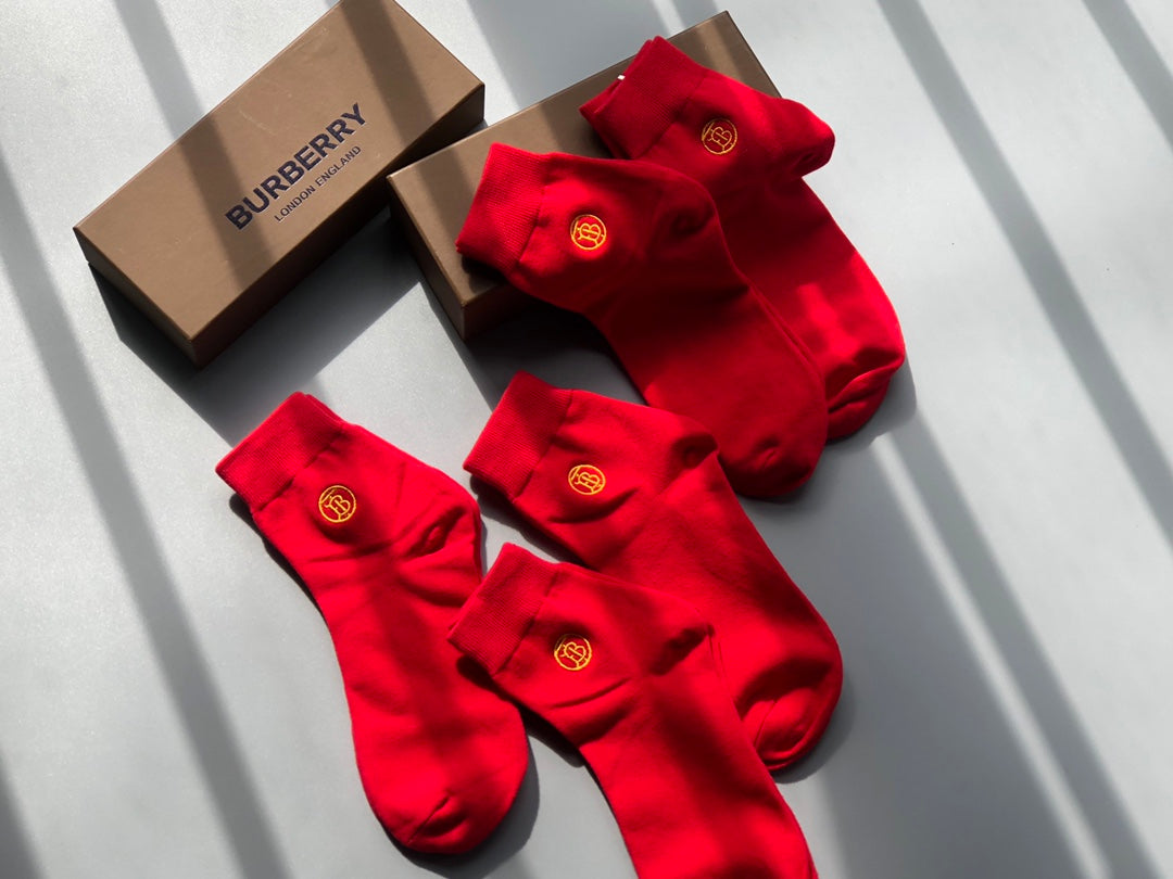 Burberry Crew Socks - 5-Pair Pack