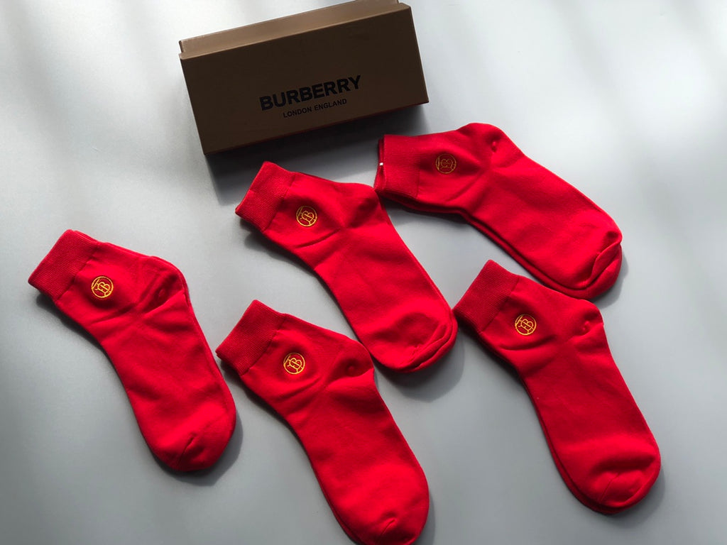 Burberry Crew Socks - 5-Pair Pack