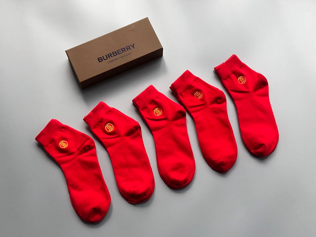 Burberry Crew Socks - 5-Pair Pack