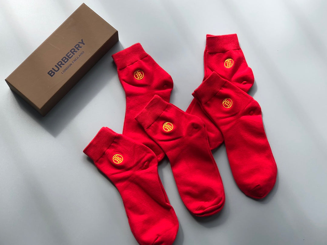 Burberry Crew Socks - 5-Pair Pack