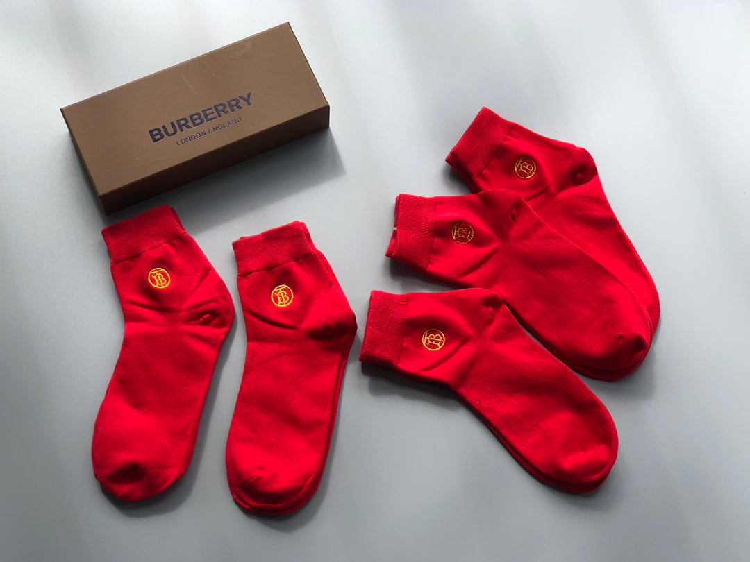 Burberry Crew Socks - 5-Pair Pack