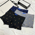 Gucci Small Bee-Style Motifs Men's Boxer Briefs - 3-Piece Box