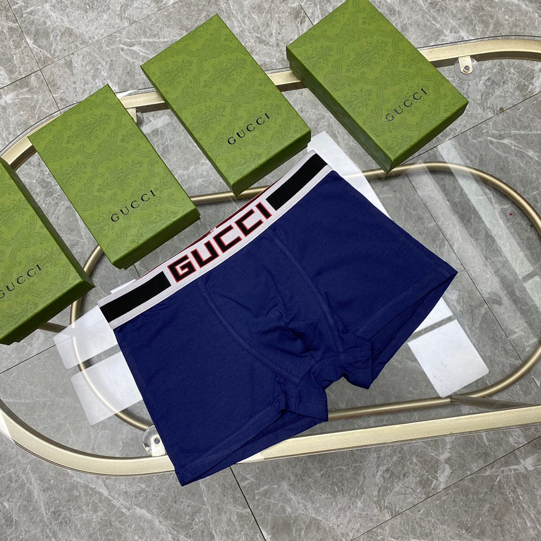 Gucci Cotton Bold Striped Logo Waistbands Men's Boxer Briefs - 3-Piece Box