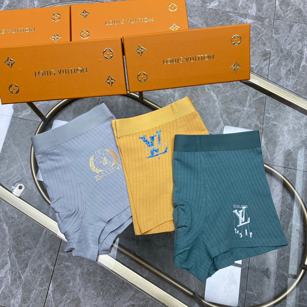 Cotton Men's Boxer Briefs - 3-Piece Box