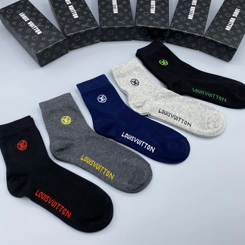 Louis Vuitton Crew Socks - 5-Pair Pack