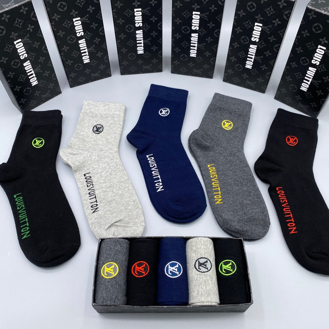 Louis Vuitton Crew Socks - 5-Pair Pack