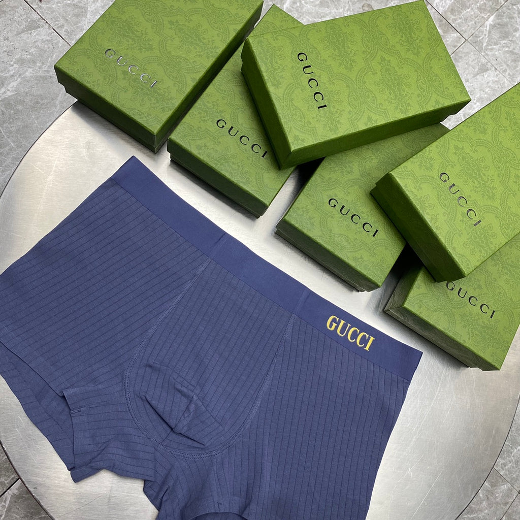 Gucci Visible Branded Waistband Or Emblem Details Men's Boxer Briefs - 3-Piece Box