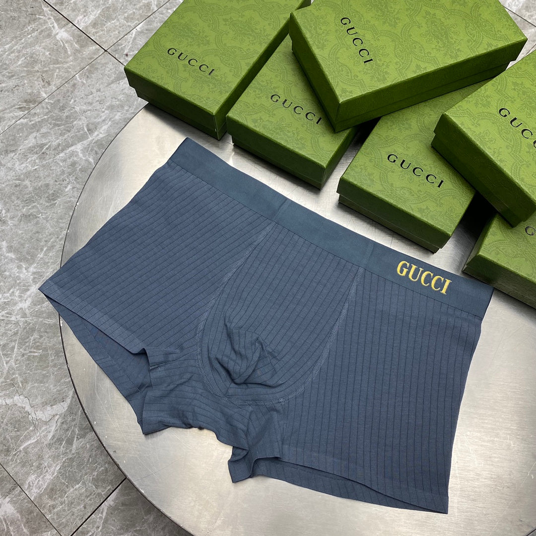 Gucci Visible Branded Waistband Or Emblem Details Men's Boxer Briefs - 3-Piece Box