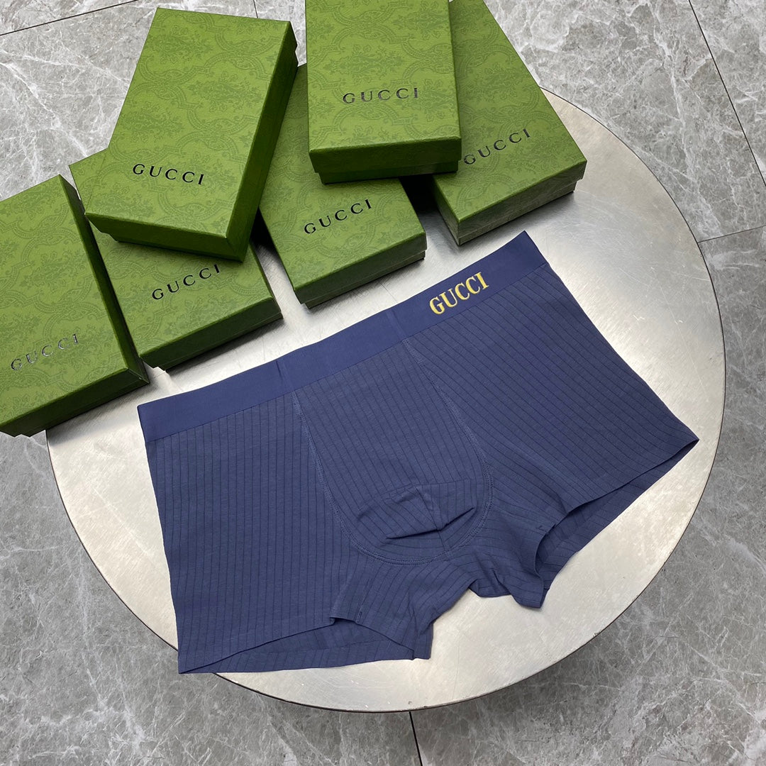 Gucci Visible Branded Waistband Or Emblem Details Men's Boxer Briefs - 3-Piece Box