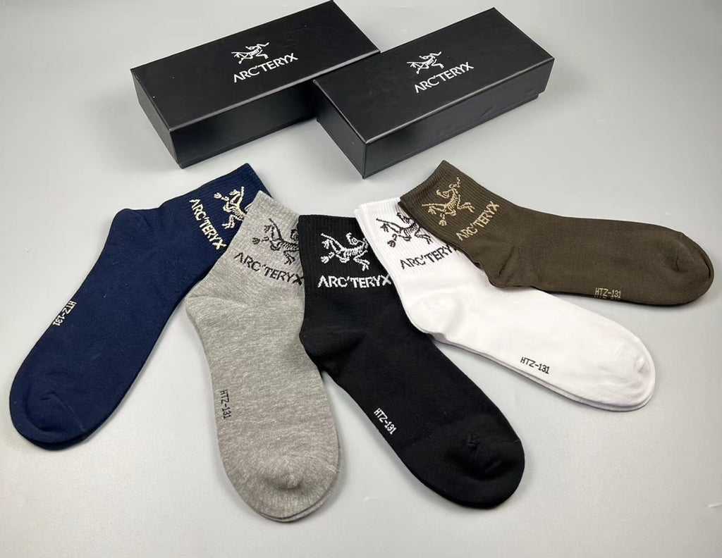 Arc'teryx Cotton Bird Graphics Crew Socks - 5-Pair Set