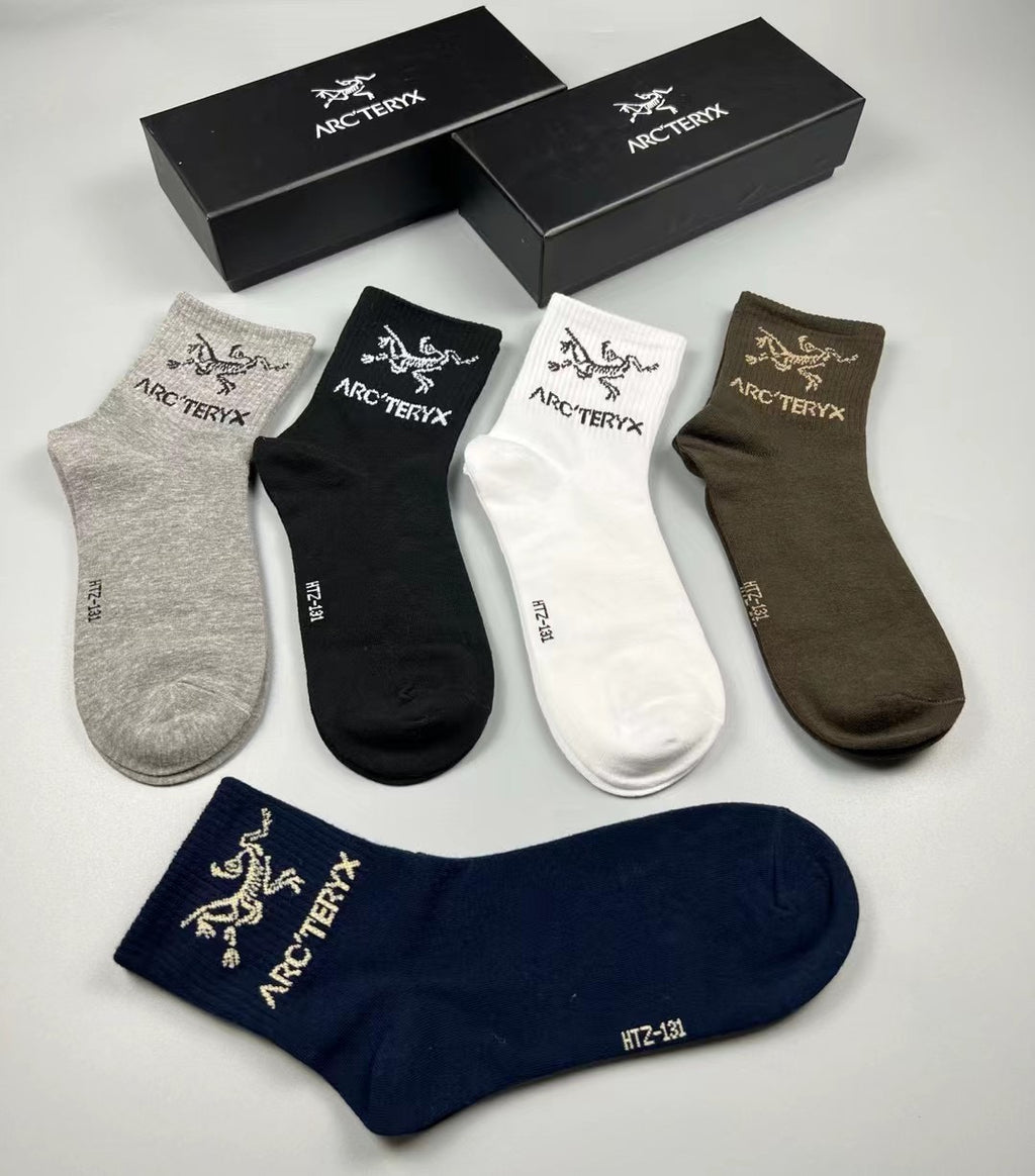 Arc'teryx Cotton Bird Graphics Crew Socks - 5-Pair Set