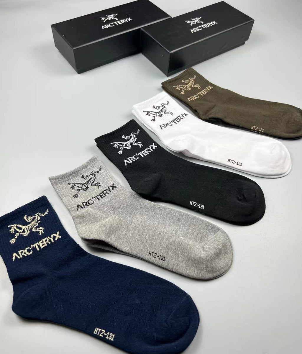 Arc'teryx Cotton Bird Graphics Crew Socks - 5-Pair Set