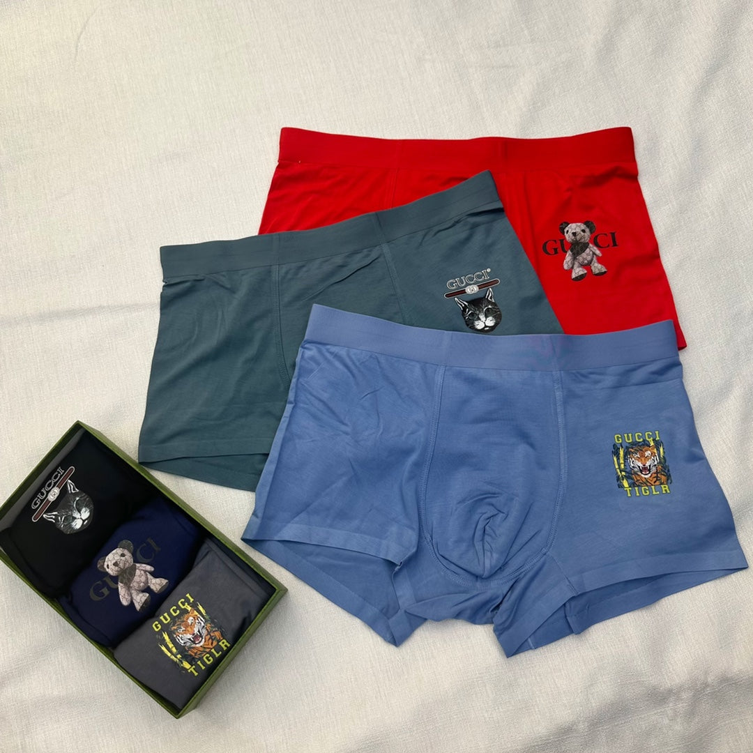 Gucci Playful Patch Details Men's Boxer Briefs