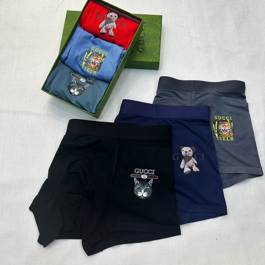 Gucci Playful Patch Details Men's Boxer Briefs