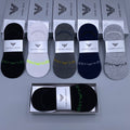 Armani Small Eagle Details No-Show Socks - 5-Pair Set
