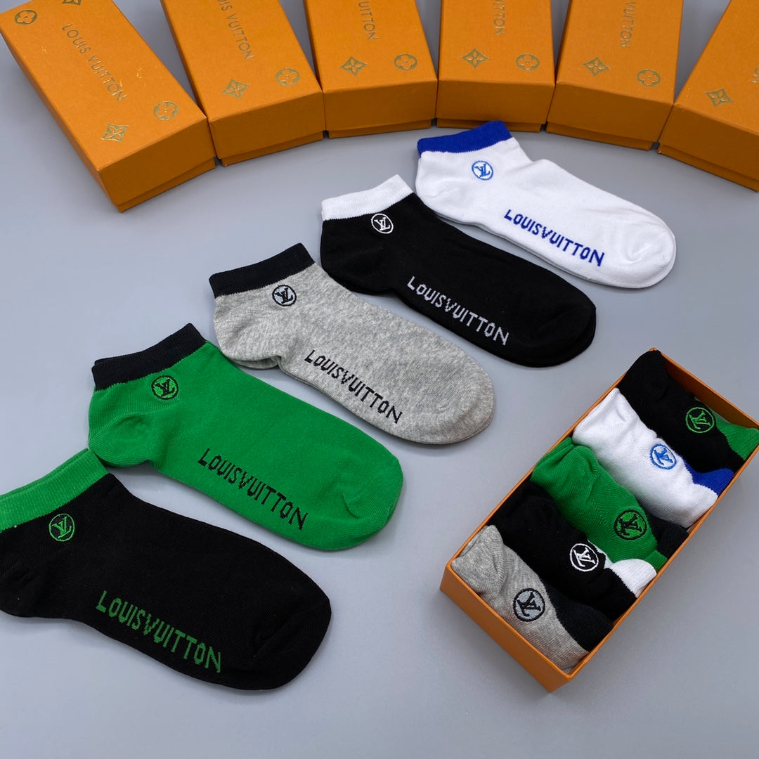 Louis Vuitton Short Socks - 5-Pair Pack