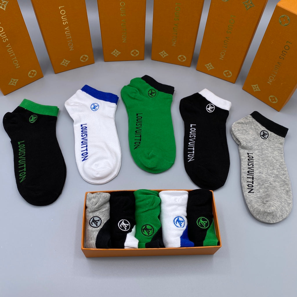 Louis Vuitton Short Socks - 5-Pair Pack