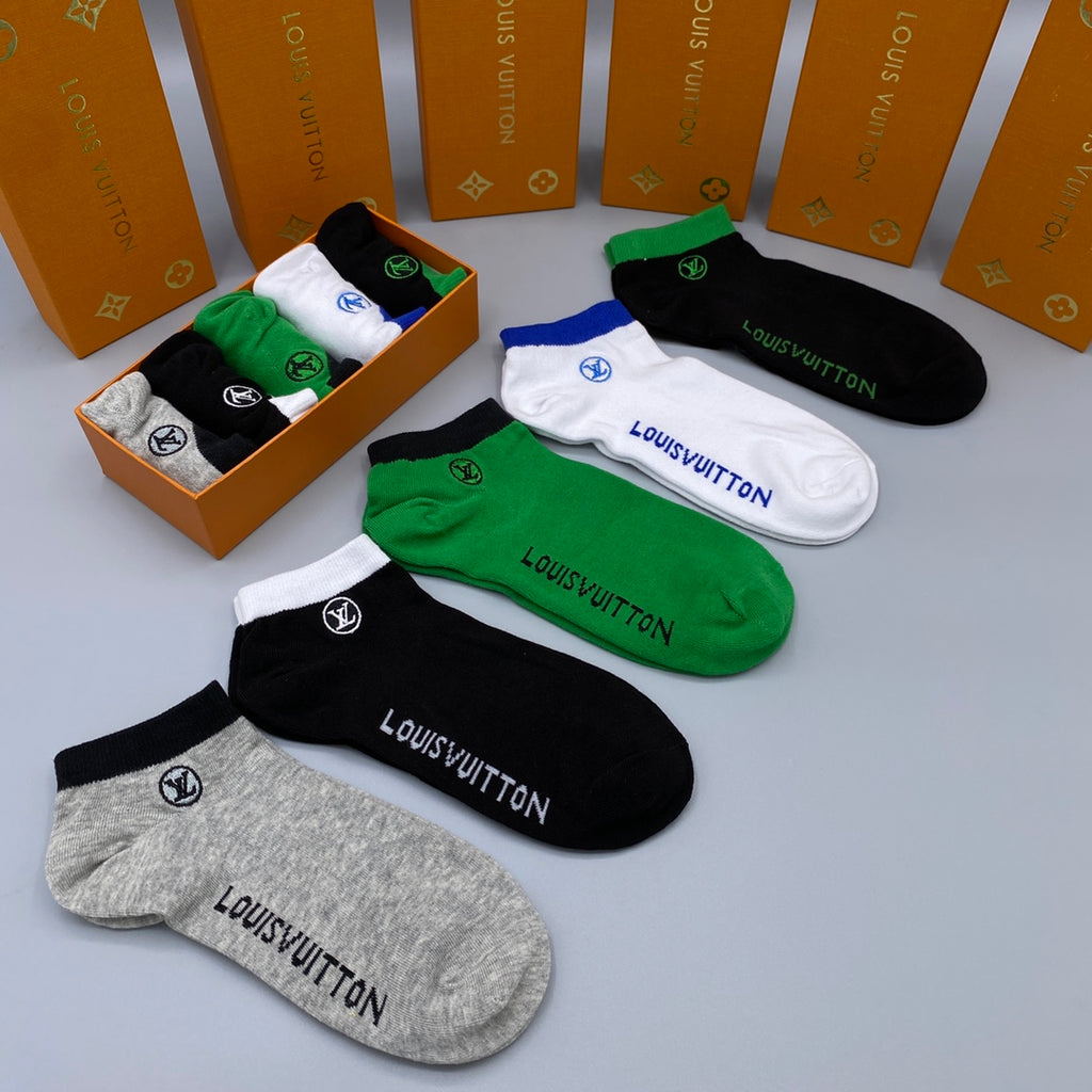 Louis Vuitton No-Show Socks - 5-Pair Set