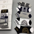Versace Bold Medallion And Stripe Graphics Ankle Socks