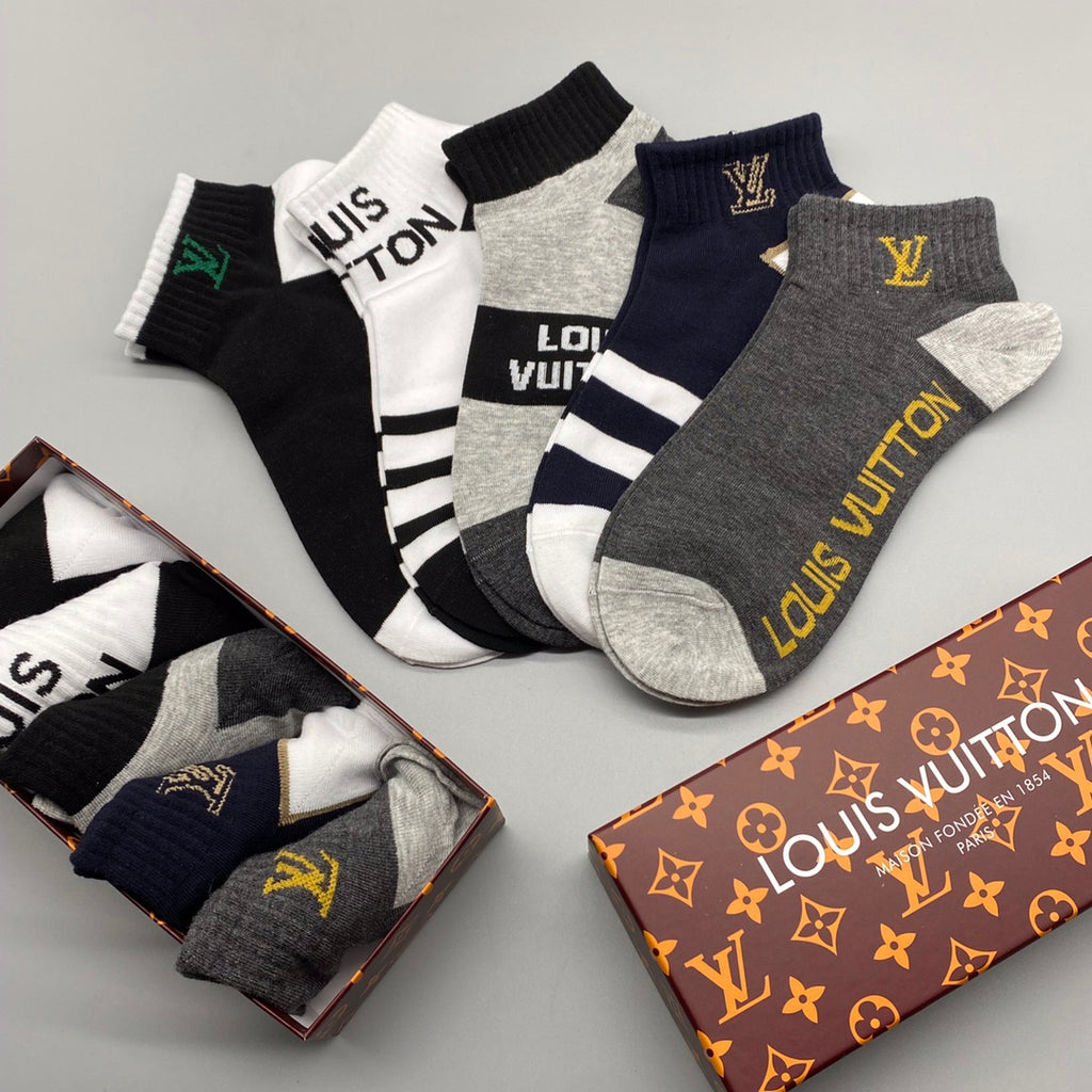 Louis Vuitton Short Socks - 5-Pair Pack
