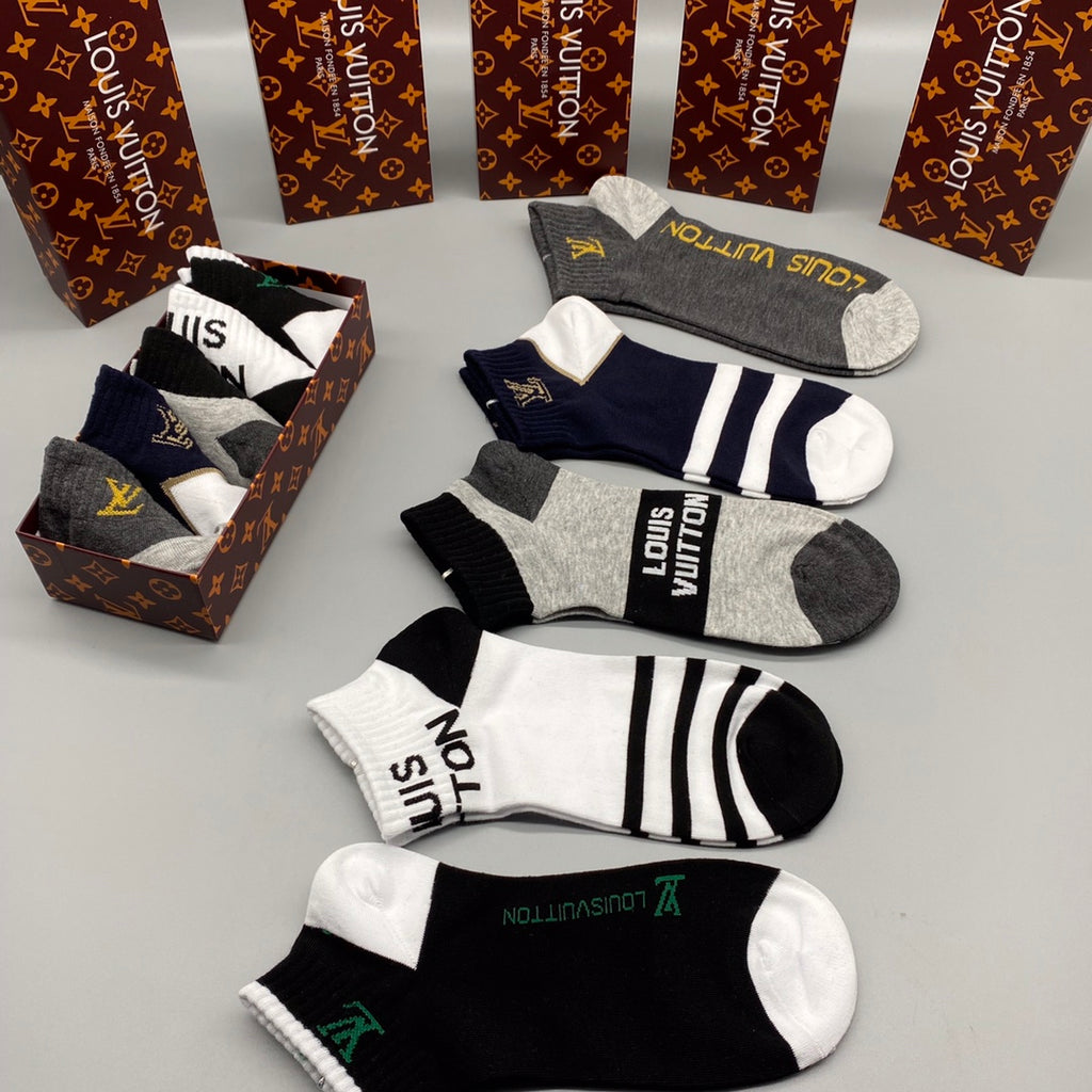 Louis Vuitton Short Socks - 5-Pair Pack