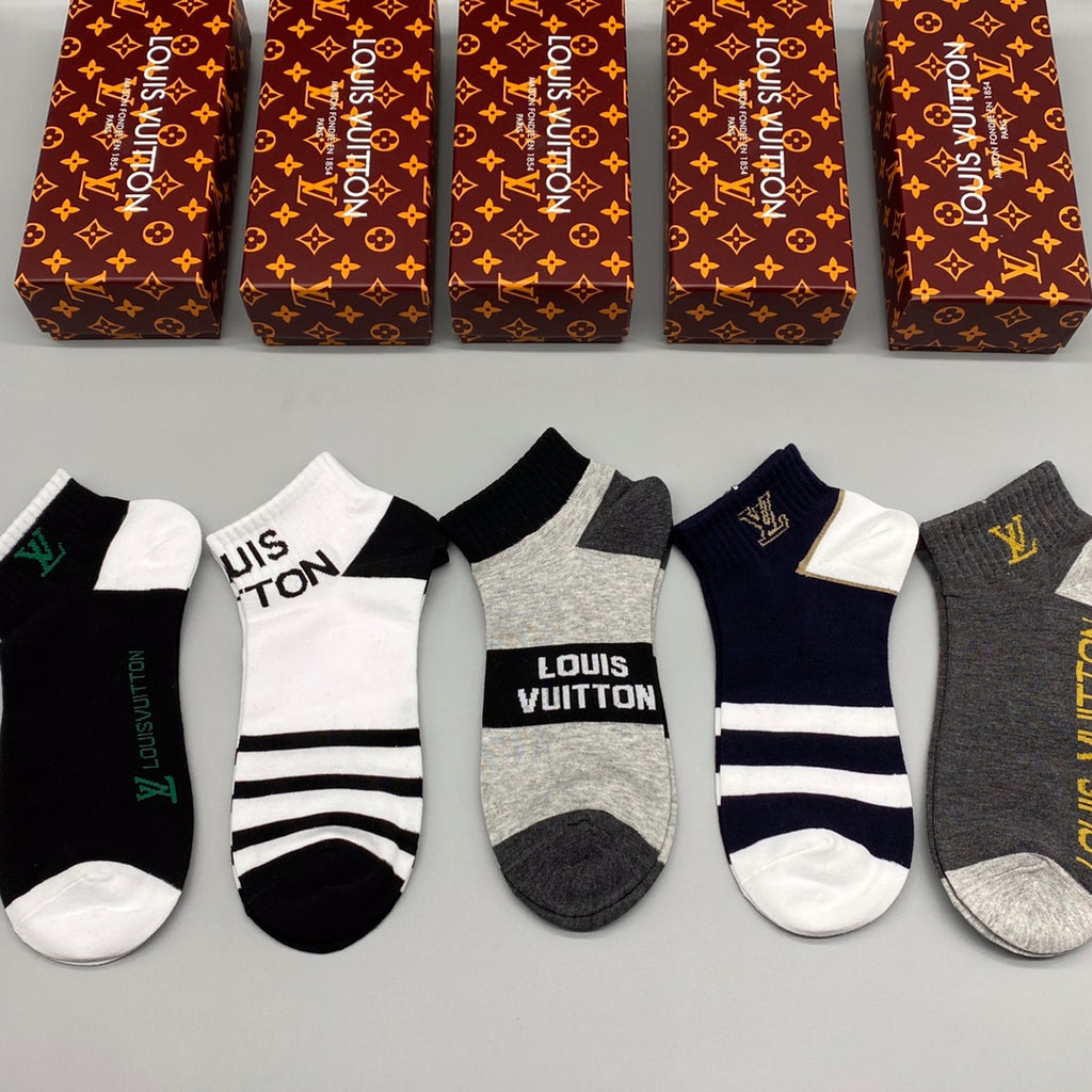 Louis Vuitton Short Socks - 5-Pair Pack