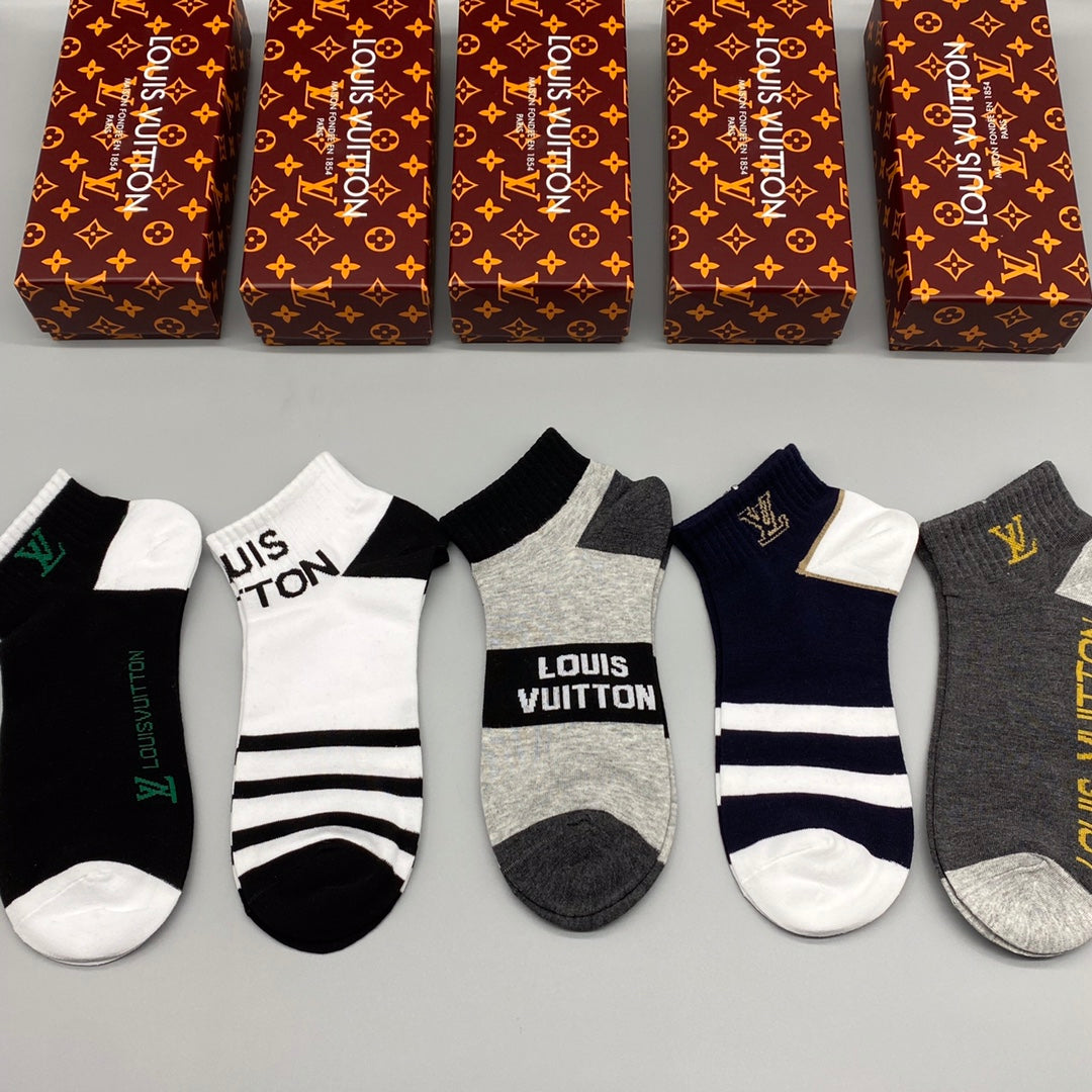 Louis Vuitton Short Socks - 5-Pair Pack