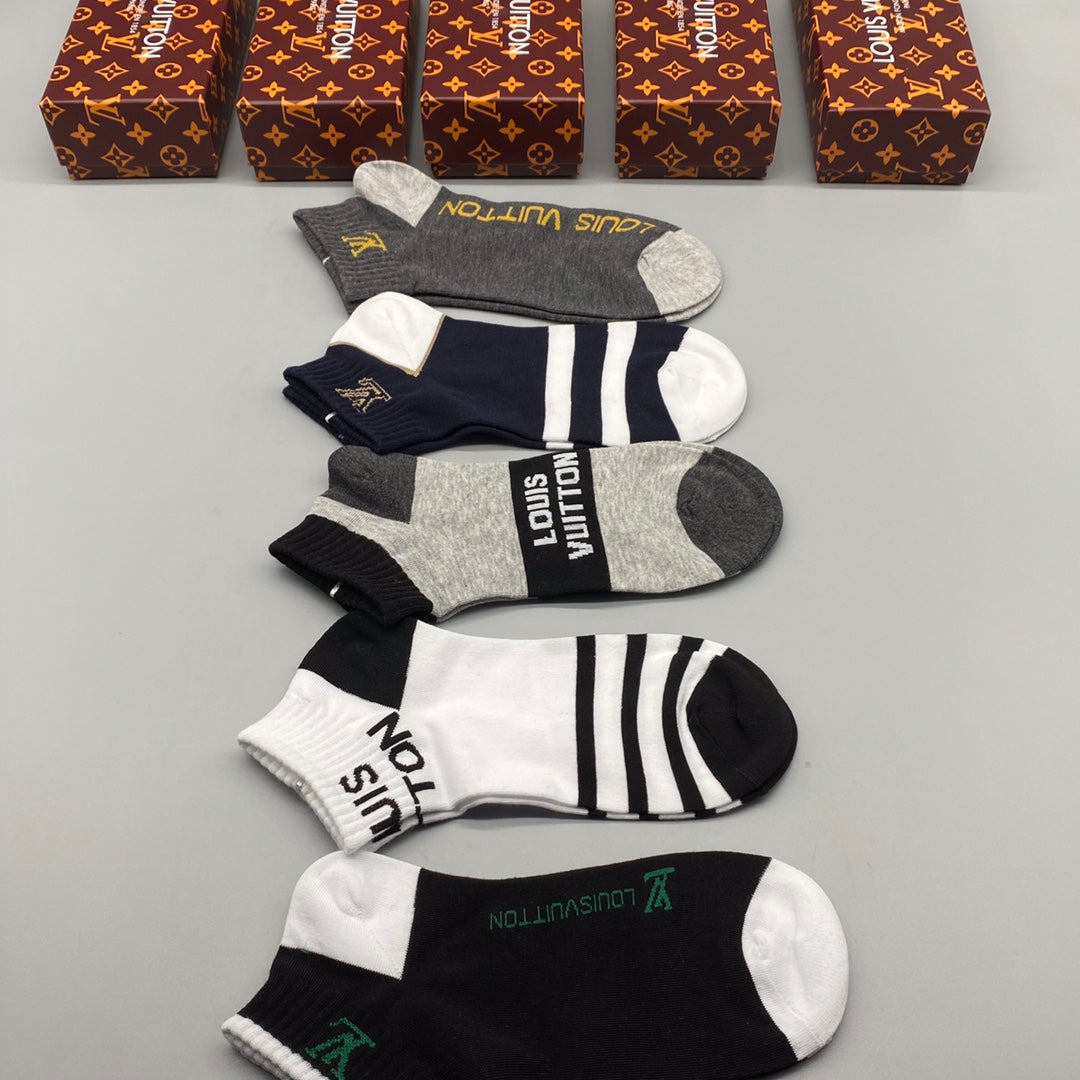 Louis Vuitton Short Socks - 5-Pair Pack