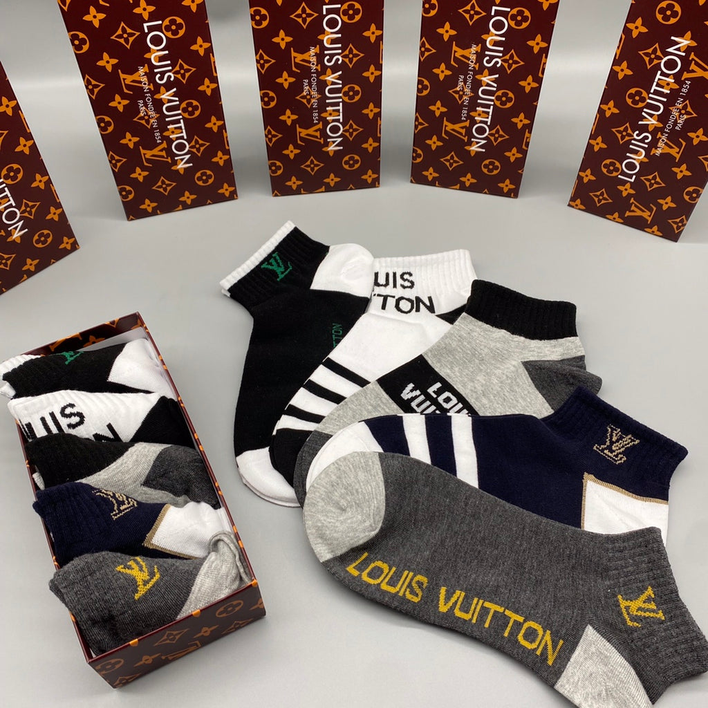 Louis Vuitton Short Socks - 5-Pair Pack