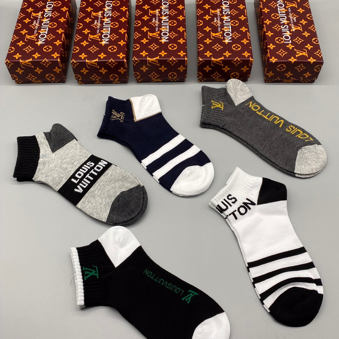 Louis Vuitton Short Socks - 5-Pair Pack