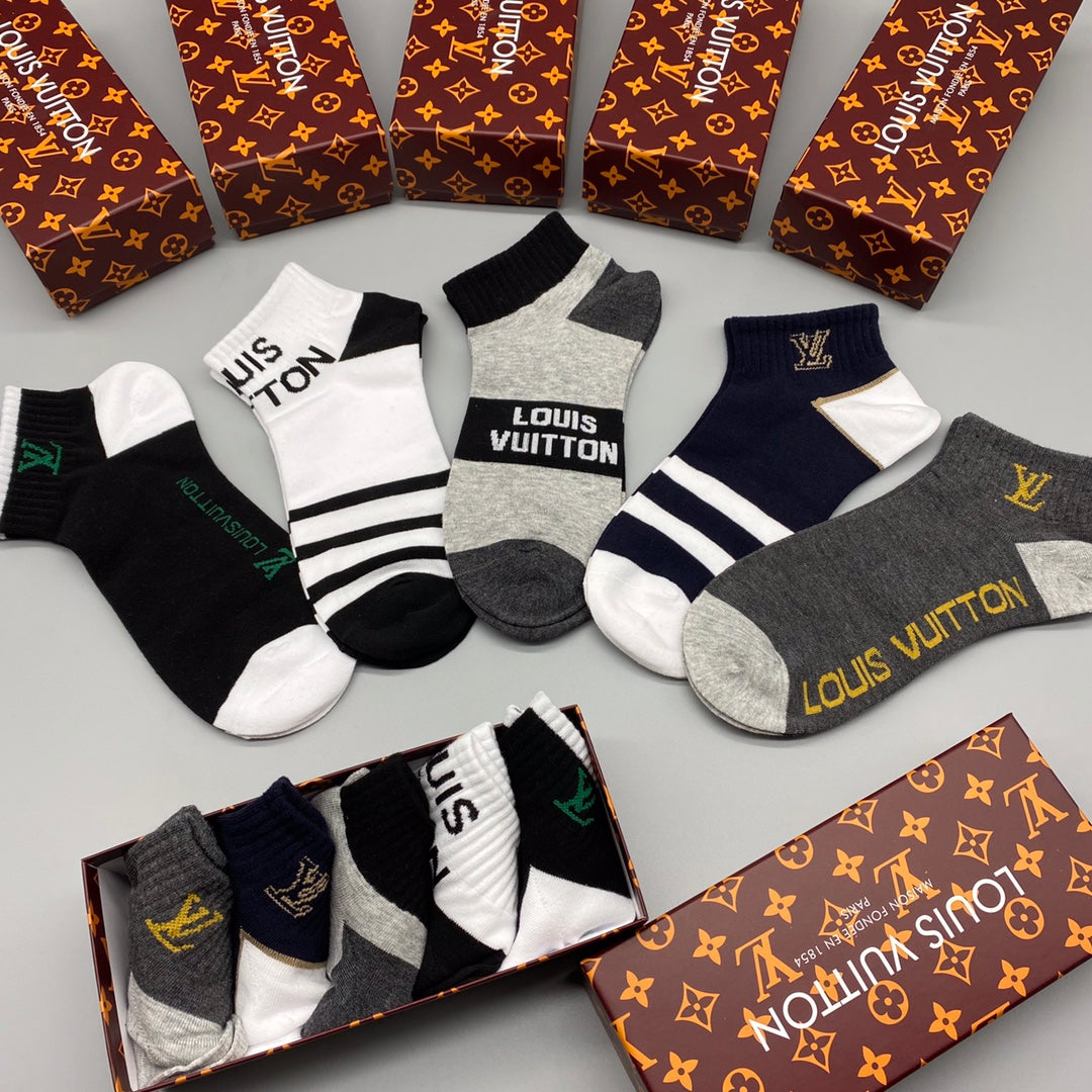 Louis Vuitton Short Socks - 5-Pair Pack