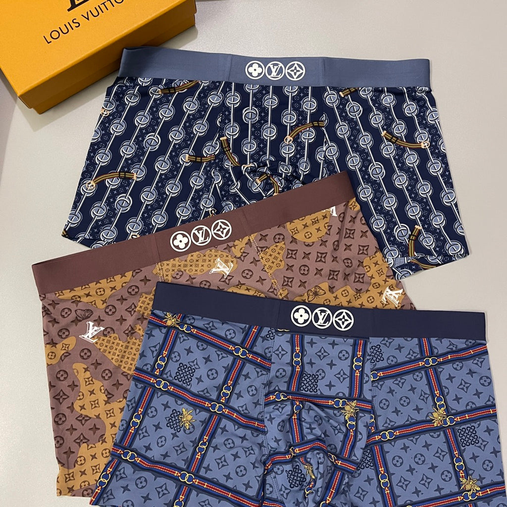 Louis Vuitton Nylon Blend Men's Boxer Briefs - 3-Piece Box