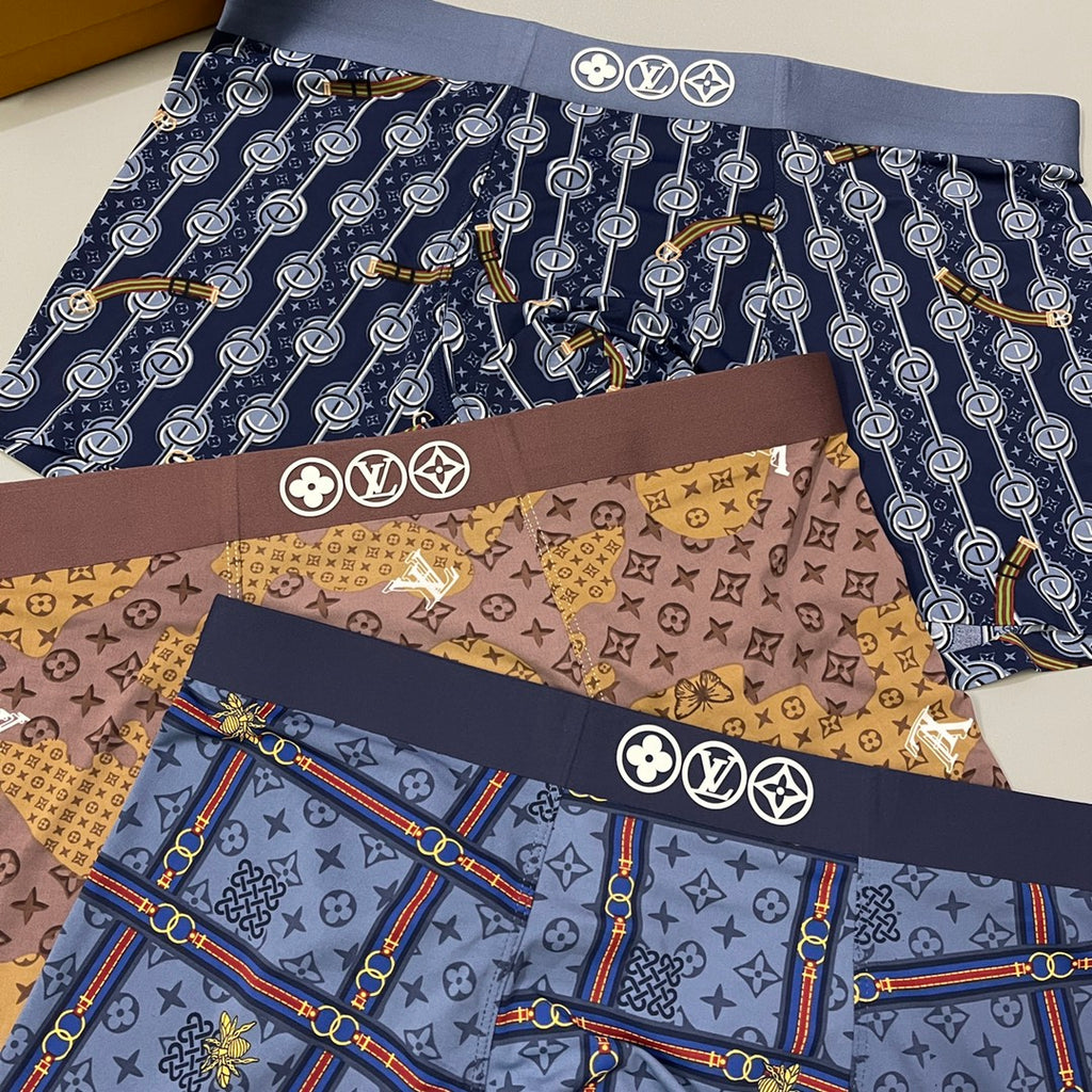 Louis Vuitton Nylon Blend Men's Boxer Briefs - 3-Piece Box