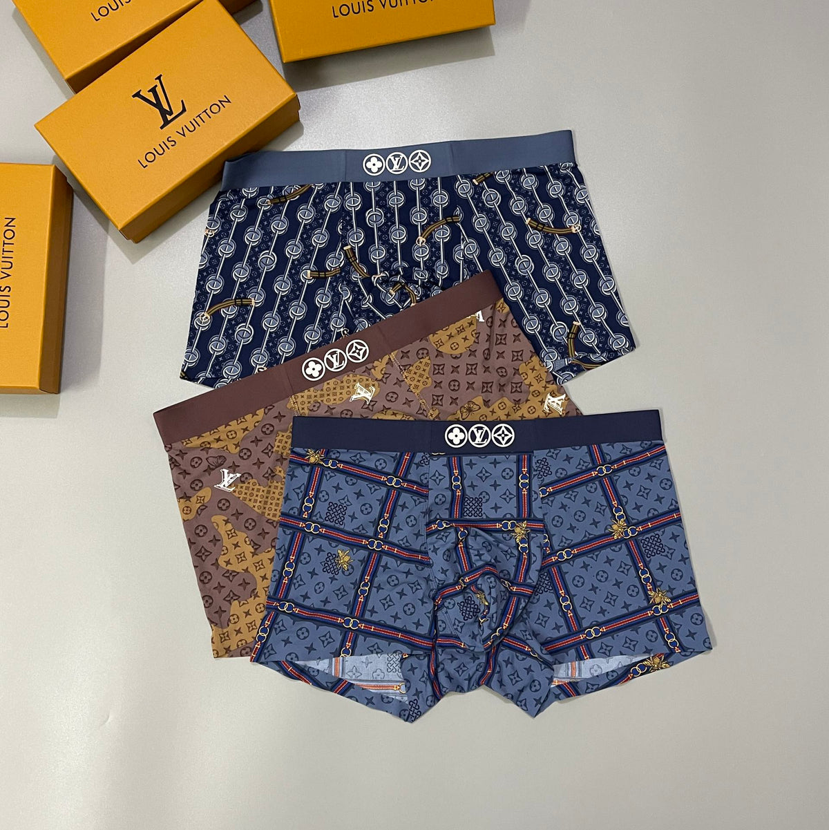Louis Vuitton Nylon Blend Men's Boxer Briefs - 3-Piece Box