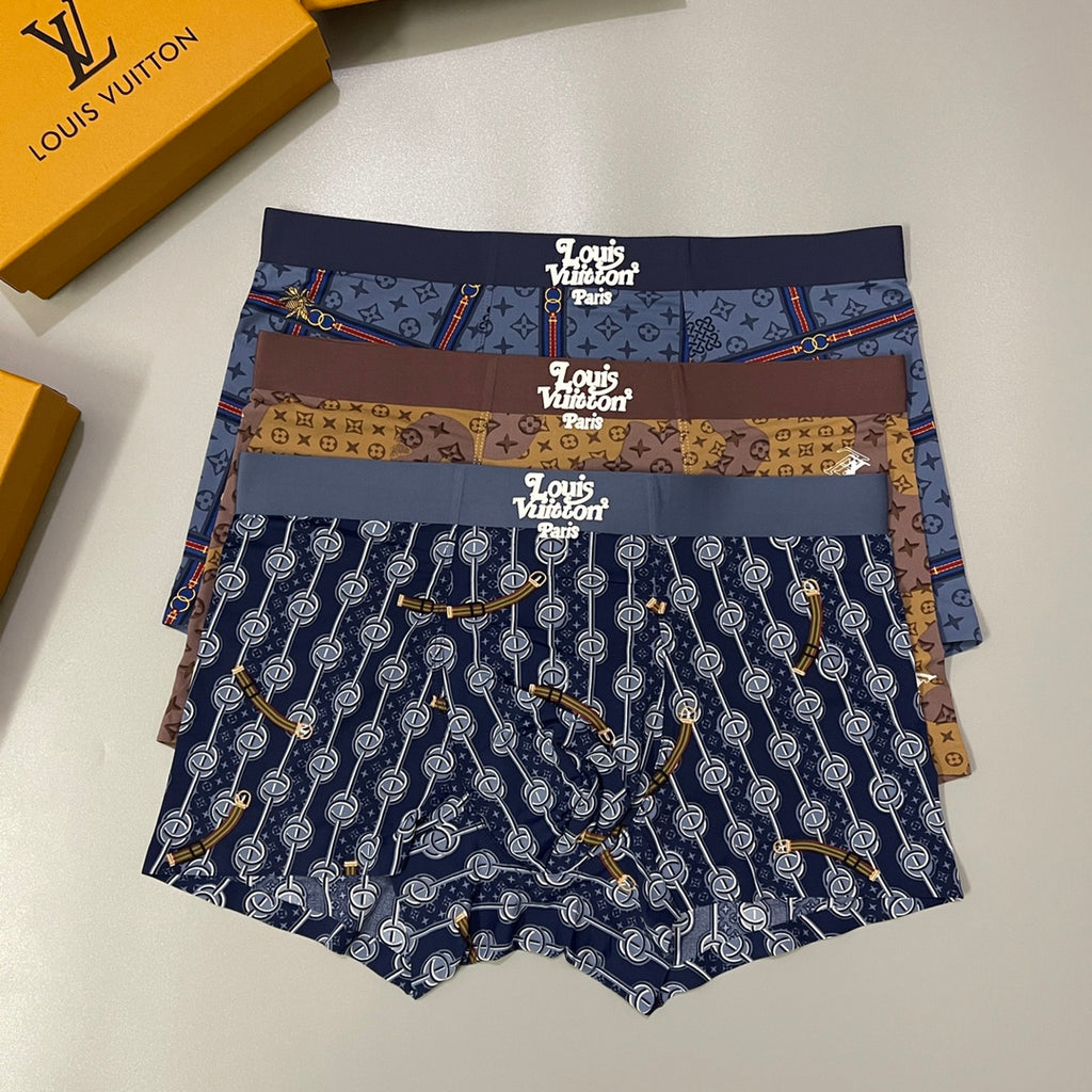 Louis Vuitton All-Over Motifs Men's Boxer Briefs - 3-Piece Box