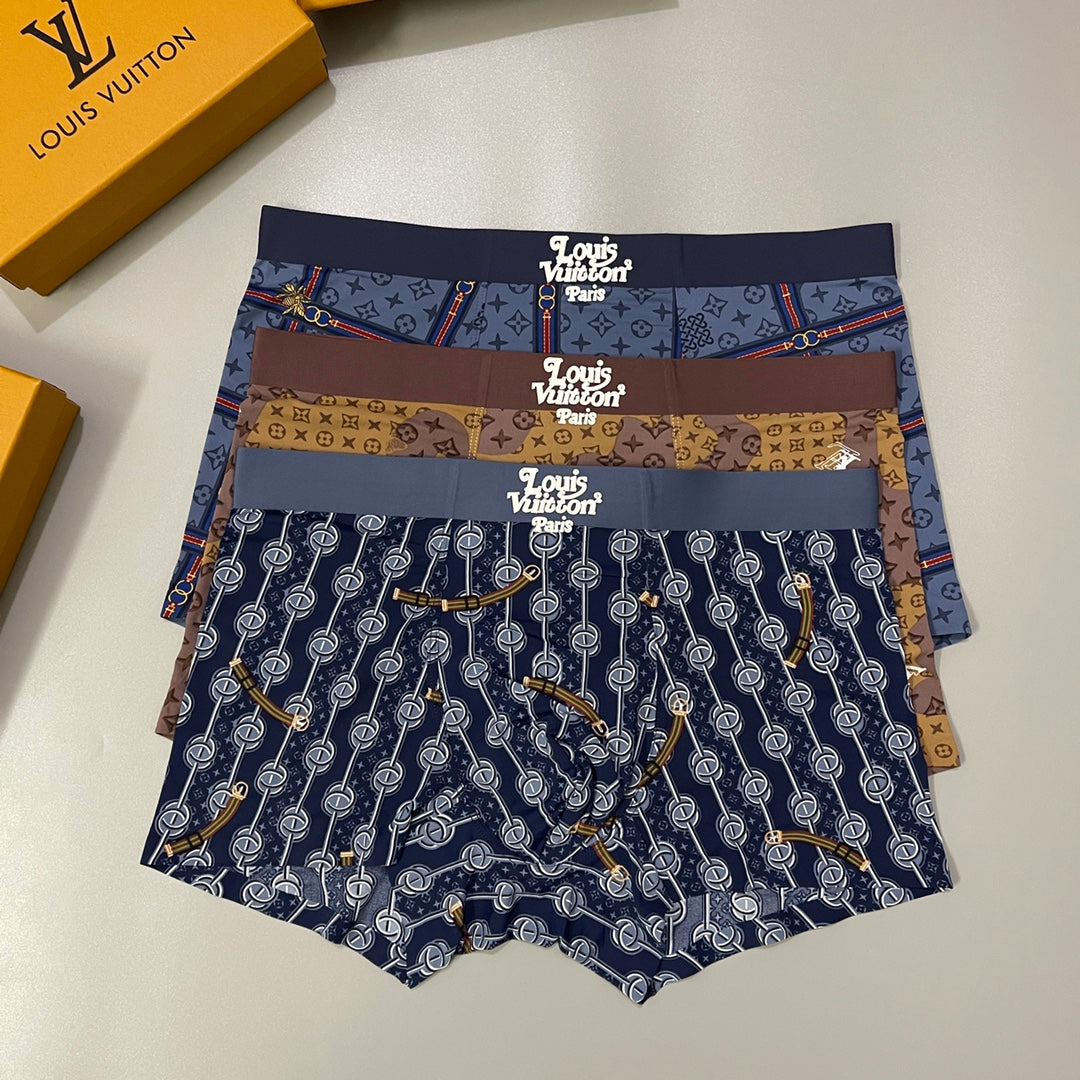 Louis Vuitton All-Over Motifs Men's Boxer Briefs - 3-Piece Box