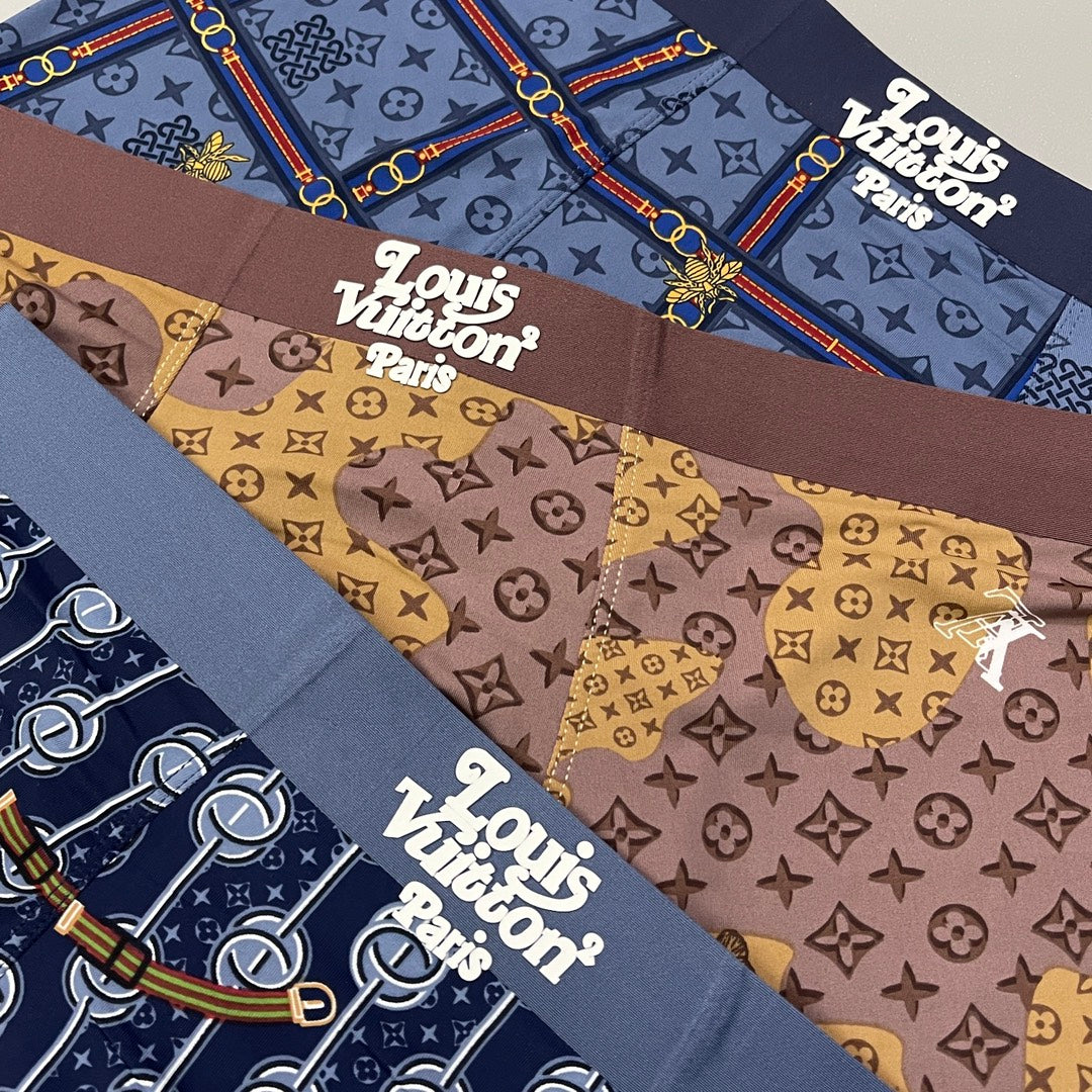 Louis Vuitton Nylon Blend Men's Boxer Briefs - 3-Piece Box