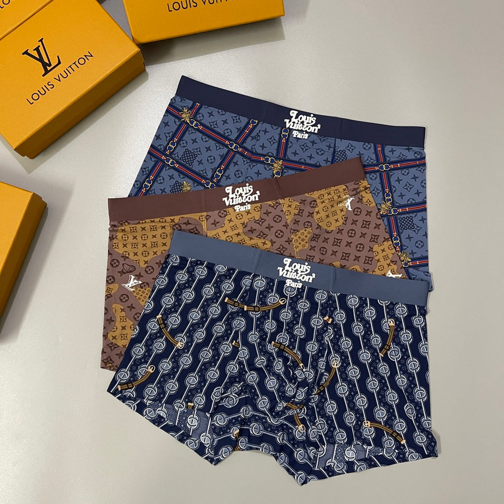 Louis Vuitton All-Over Motifs Men's Boxer Briefs - 3-Piece Box