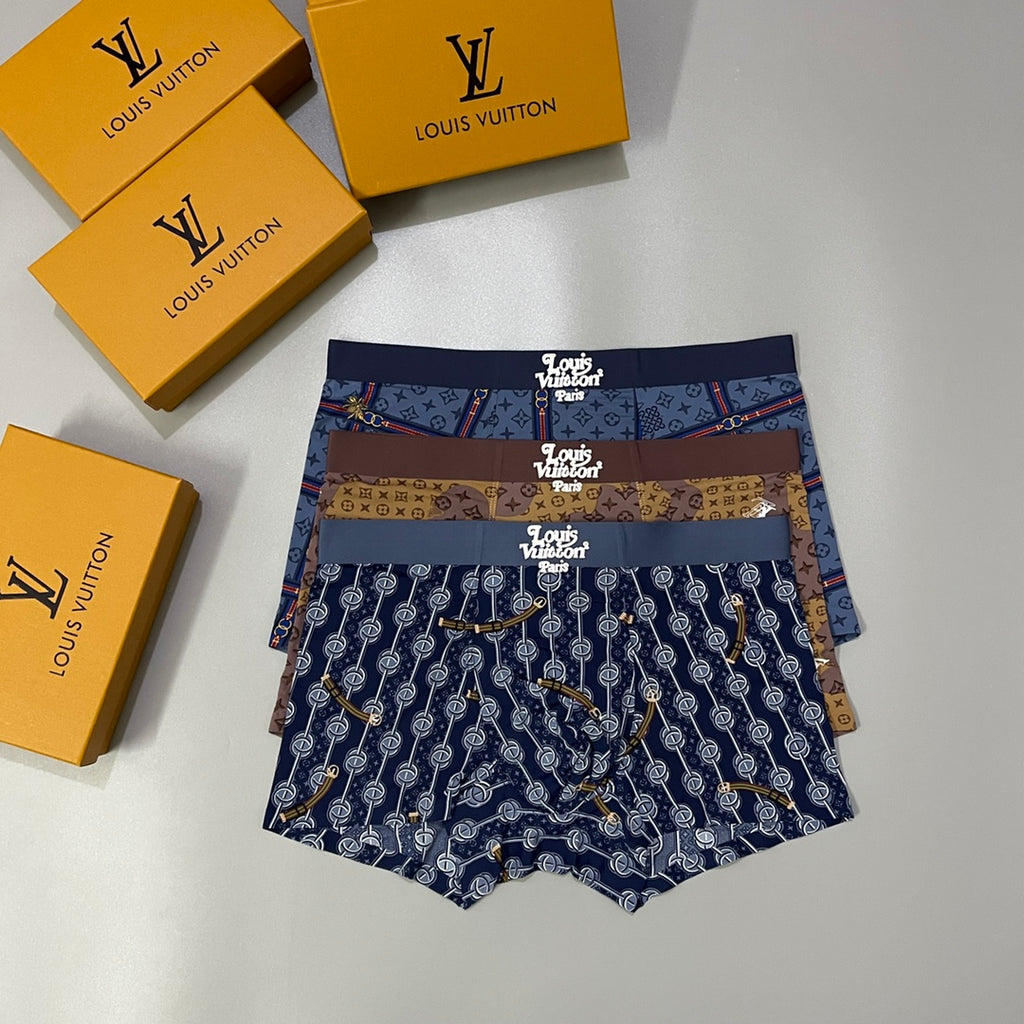 Louis Vuitton All-Over Motifs Men's Boxer Briefs - 3-Piece Box