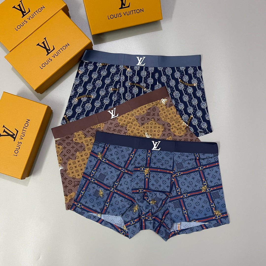Louis Vuitton All-Over Motifs Men's Boxer Briefs - 3-Piece Box