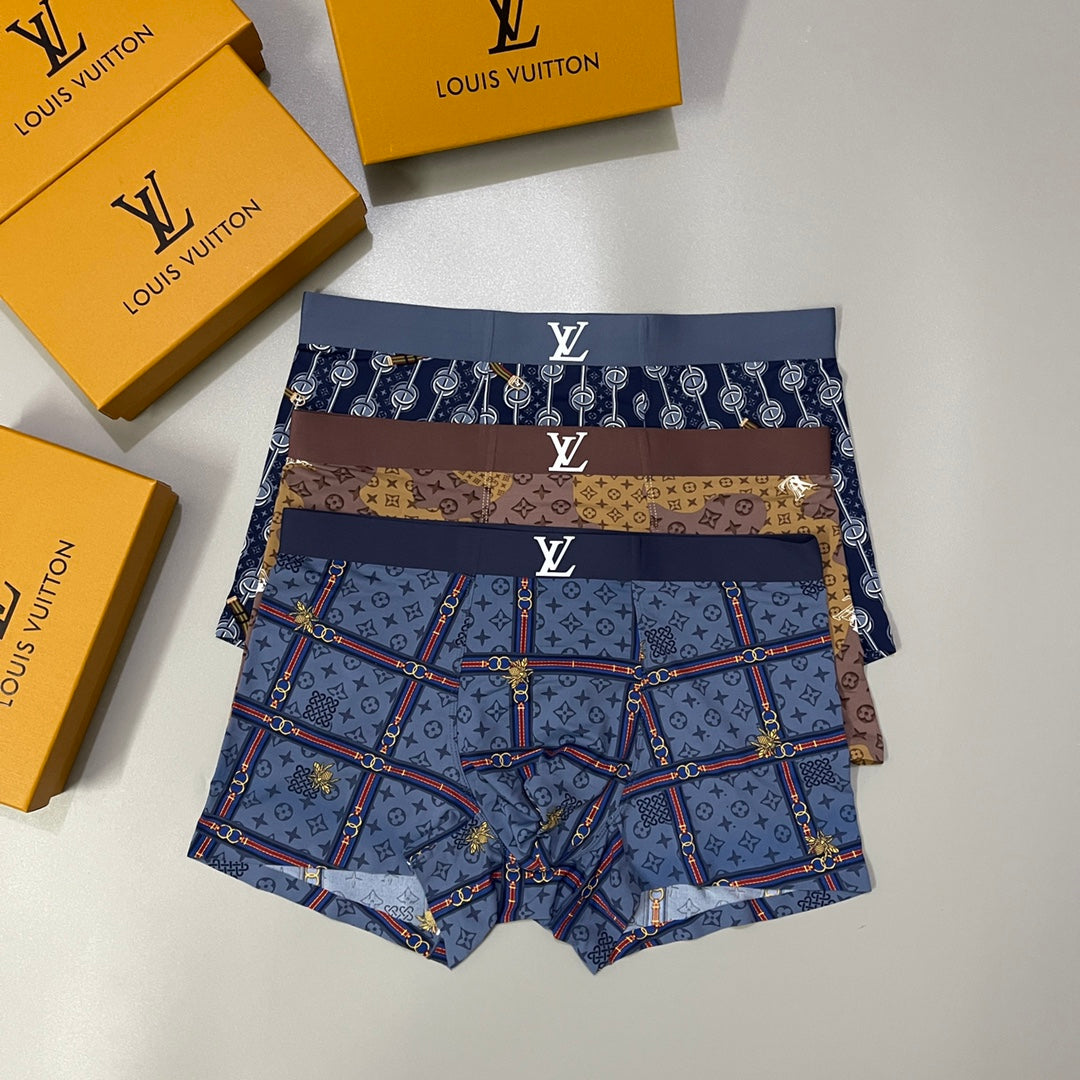 Louis Vuitton All-Over Motifs Men's Boxer Briefs - 3-Piece Box