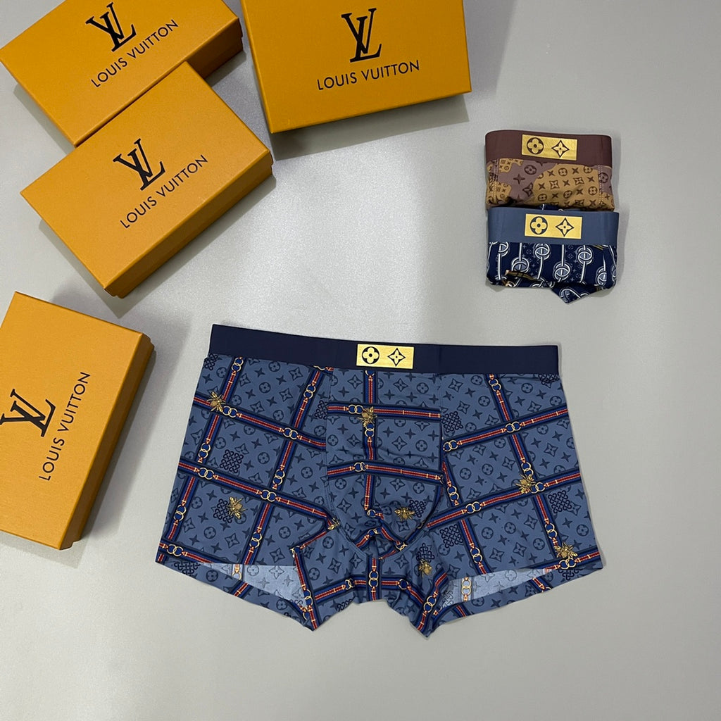 Louis Vuitton Nylon Blend Men's Boxer Briefs - 3-Piece Box