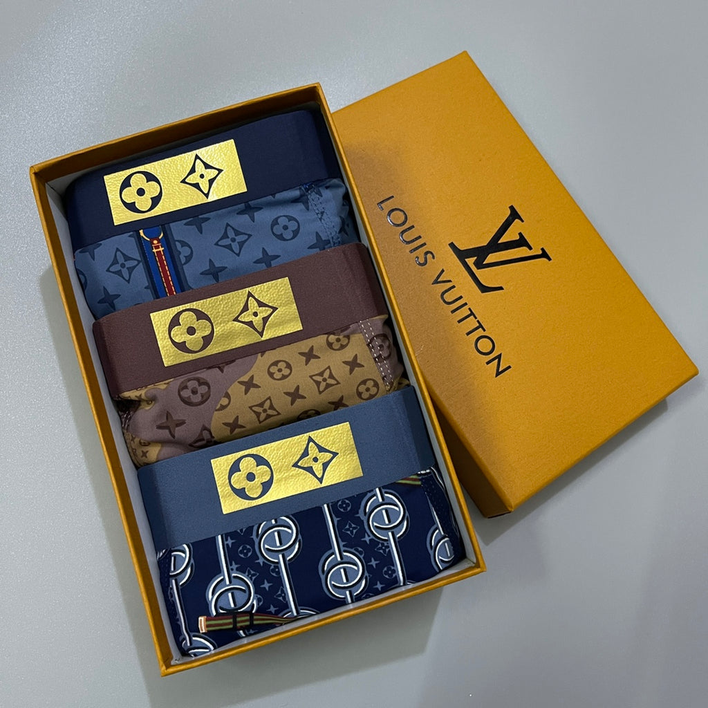 Louis Vuitton Nylon Blend Men's Boxer Briefs - 3-Piece Box