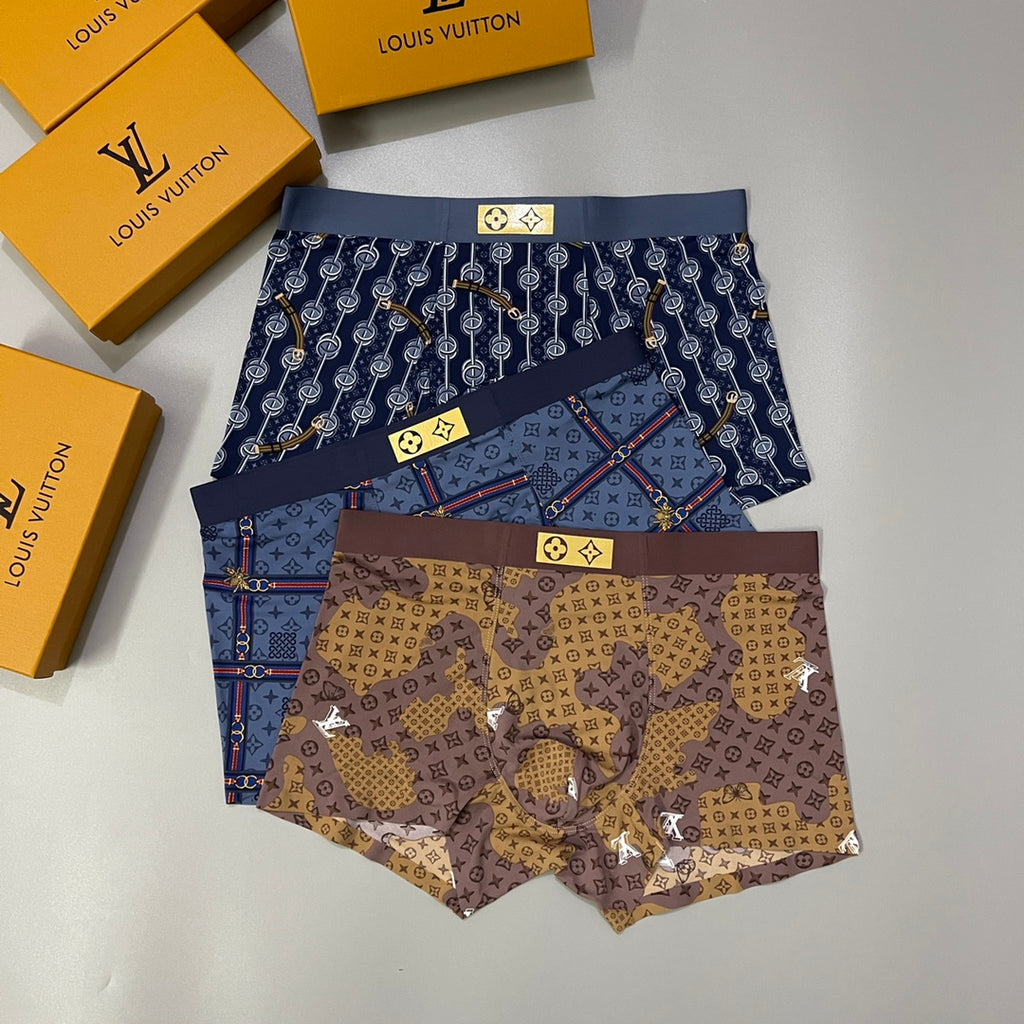 Louis Vuitton Nylon Blend Men's Boxer Briefs - 3-Piece Box