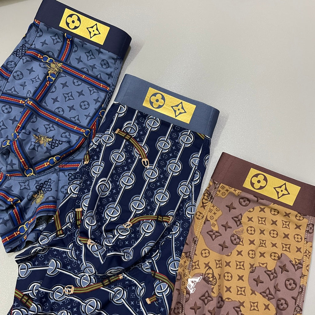 Louis Vuitton Nylon Blend Men's Boxer Briefs - 3-Piece Box