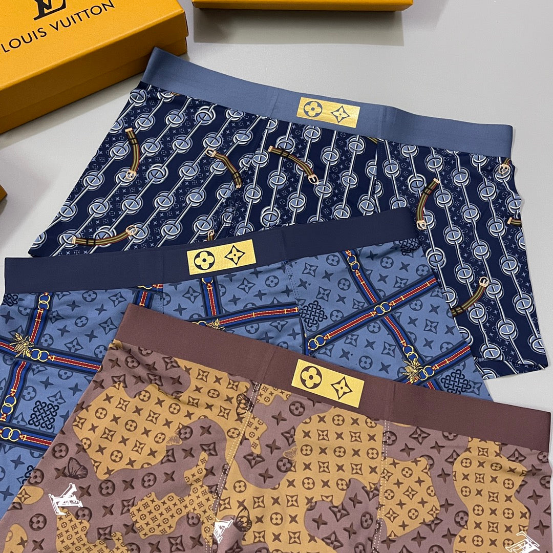 Louis Vuitton Nylon Blend Men's Boxer Briefs - 3-Piece Box